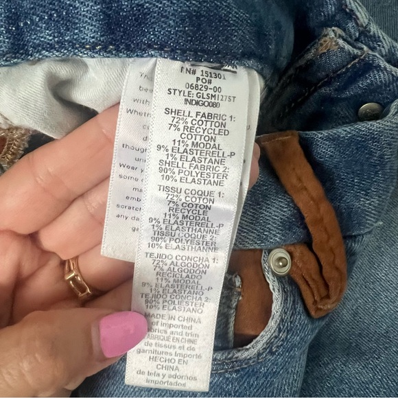 Good American Good Legs Suede Inset Skinny Jeans Western 26/2 - Picture 11 of 12